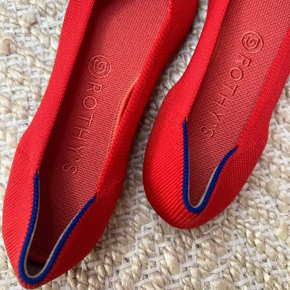 Rothy’s The Point Women’s Flats in Bright Red - Picture 4 of 10